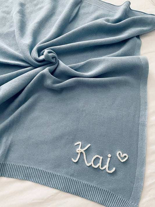 Personalized baby Blue Blanket